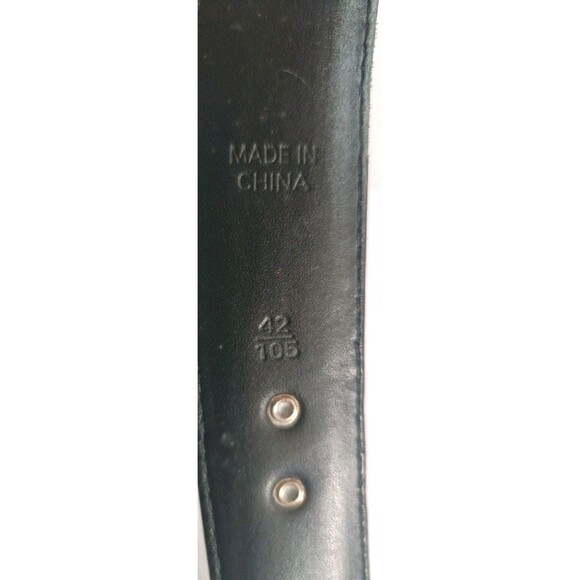 Polo Ralph Lauren Belt Sz 42  Italian Leather Black Dress Work Belt 2113620-001 - Picture 4 of 11